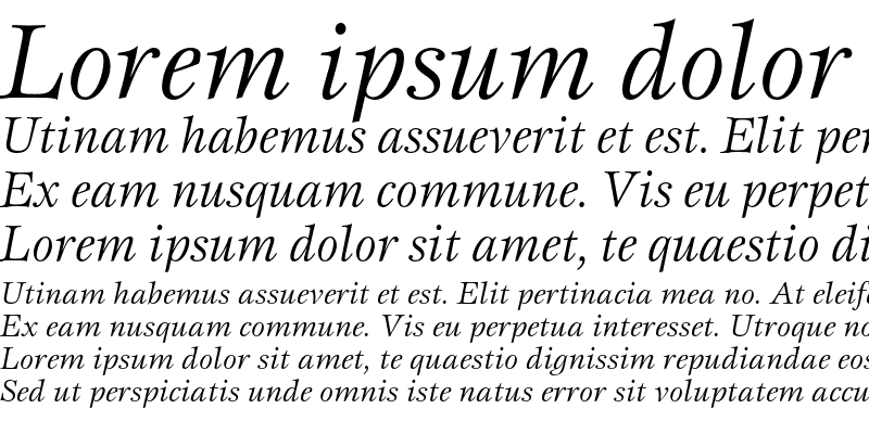 Sample of ITC Esprit Book Italic