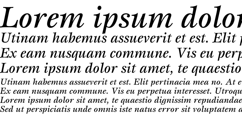 Sample of ITC Esprit Medium Italic