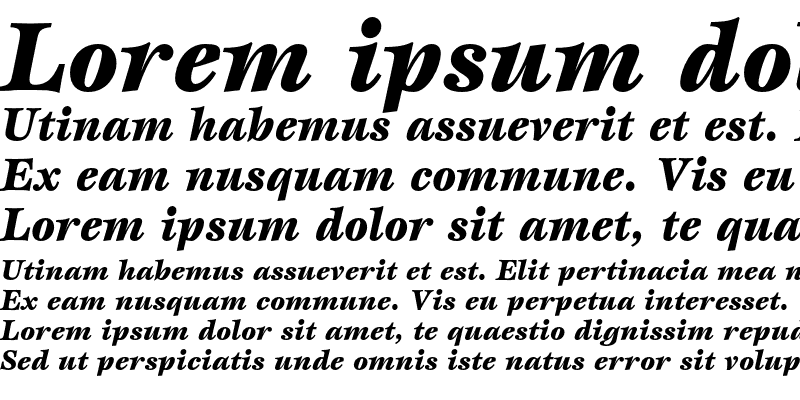 Sample of ITC Esprit Std Black Italic