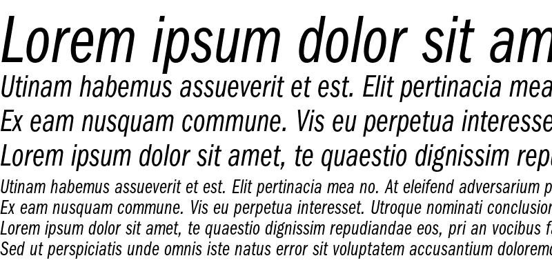 Sample of ITC Franklin Gothic Book Compressed Italic