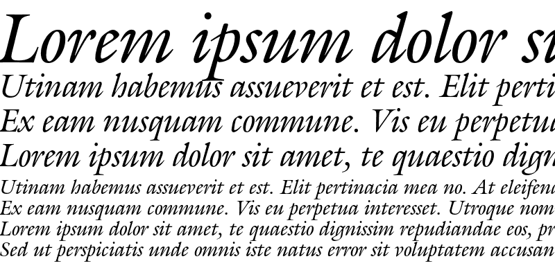 Sample of ITC Galliard Italic