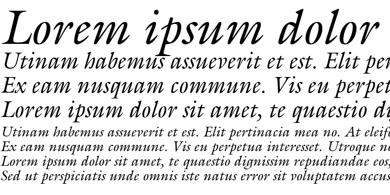 Sample of ITC Galliard Std Italic