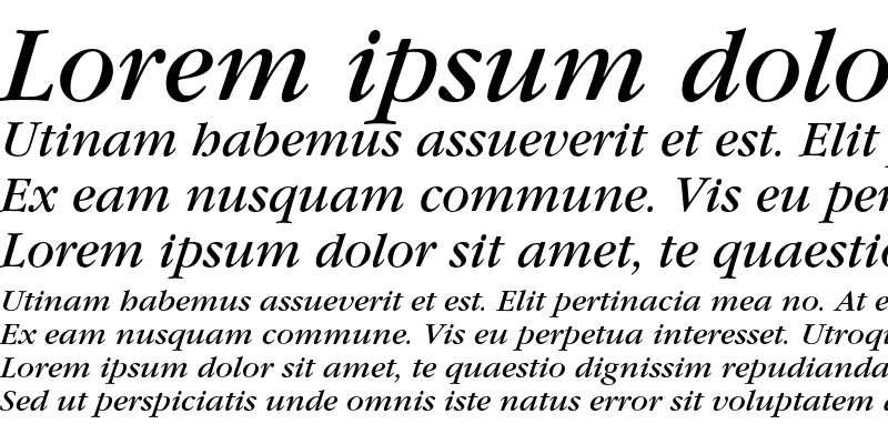 Sample of ITC Garamond LT Book Italic