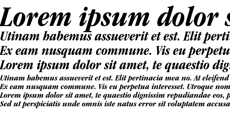 Sample of ITC Garamond Std Bold Condensed Italic