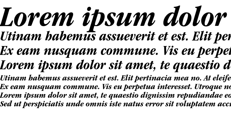 Sample of ITC Garamond Std Bold Narrow Italic