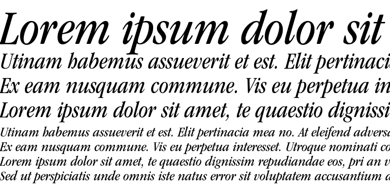 Sample of ITC Garamond Std Book Condensed Italic