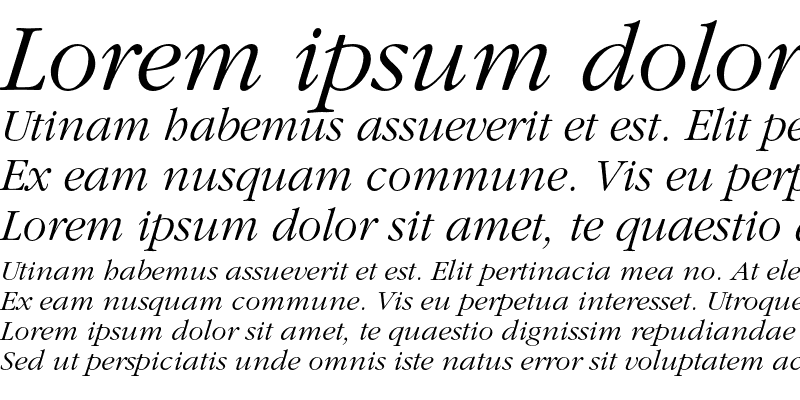 Sample of ITC Garamond Std Light Italic