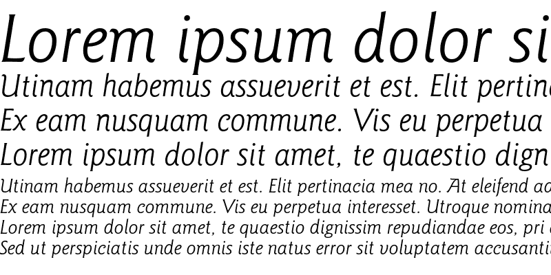 Sample of ITC Goudy Sans Light Italic
