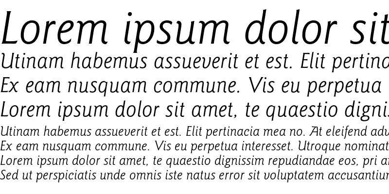 Sample of ITC Goudy Sans Pro Book Italic