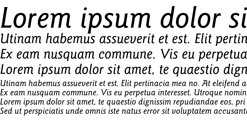 Sample of ITC Goudy Sans Pro Medium Italic