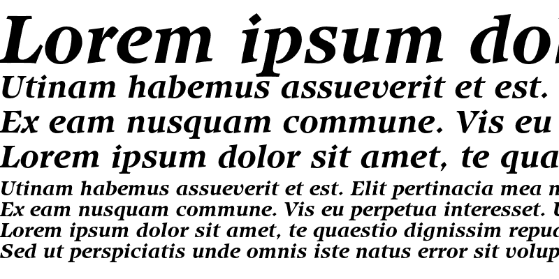 Sample of ITC Isbell Bold Italic