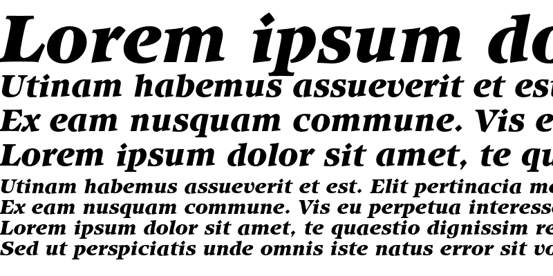 Sample of ITC Isbell Heavy Italic