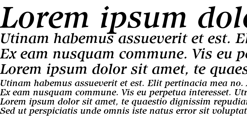 Sample of ITC Isbell Medium Italic