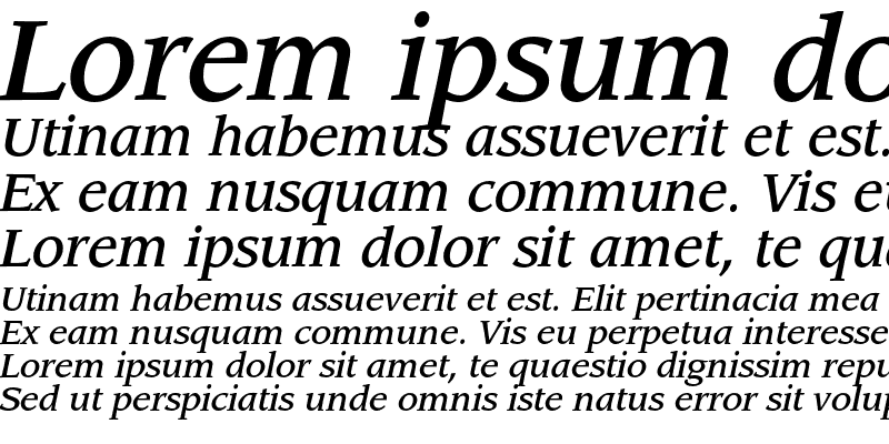 Sample of ITC Leawood Medium Italic
