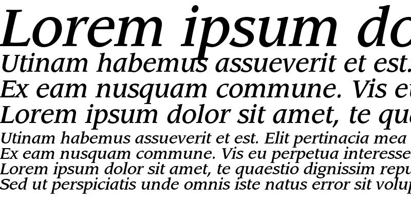Sample of ITC Leawood Std Medium Italic