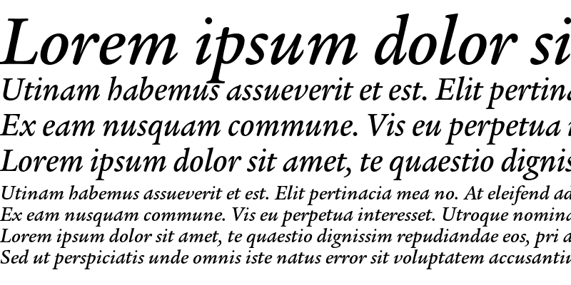 Sample of ITC Legacy Serif Medium Italic