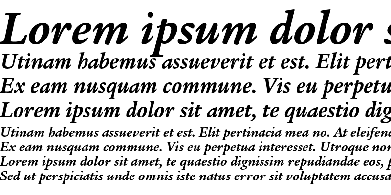 Sample of ITC Legacy Serif Std Bold Italic