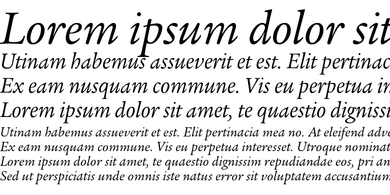 Sample of ITC Legacy Serif Std Book Italic