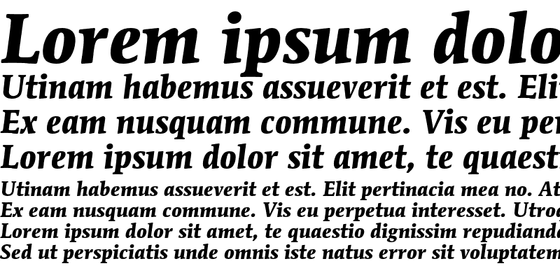 Sample of ITC Mendoza Roman Bold Italic