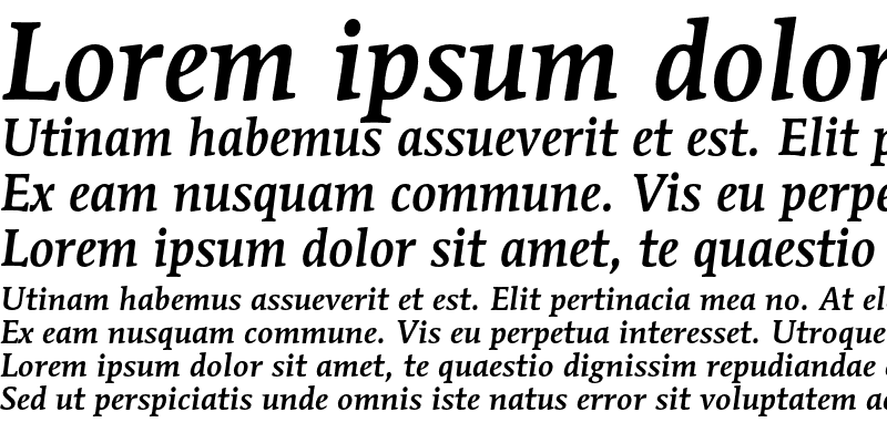 Sample of ITC Mendoza Roman Std Medium Italic