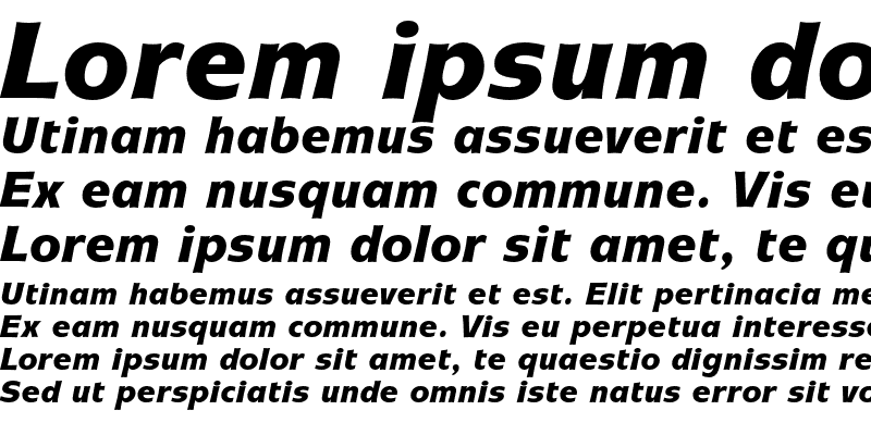 Sample of ITC Mixage Black Italic