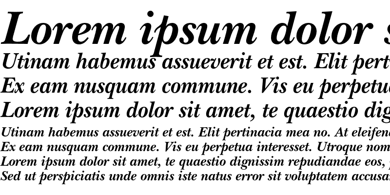 Sample of ITC New Baskerville Bold Italic OsF