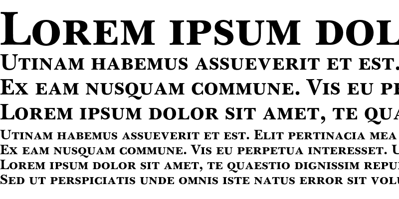 Sample of ITC New Baskerville Bold SC