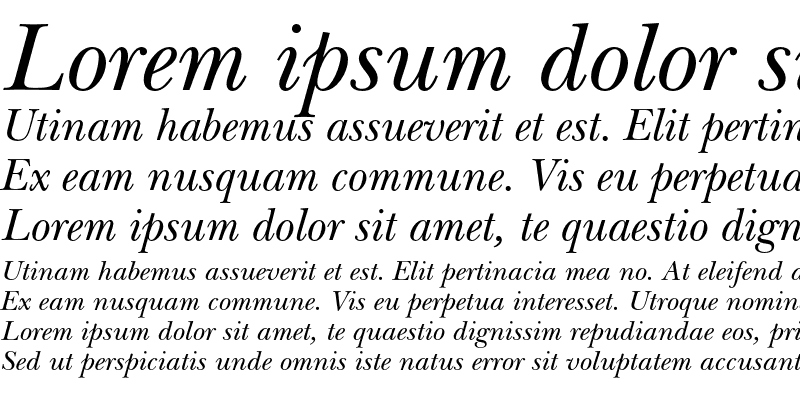 Sample of ITC New Baskerville Italic OsF