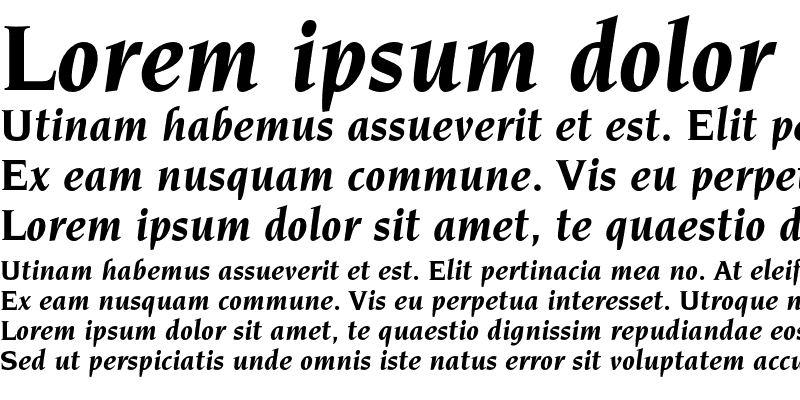 Sample of ITC Novarese Bold Italic