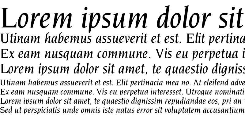 Sample of ITC Novarese Medium Italic