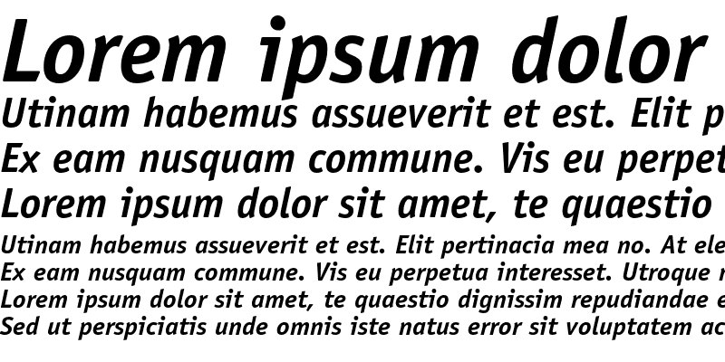 Sample of ITC Officina Sans Std Bold Italic