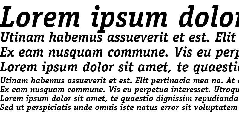 Sample of ITC Officina Serif Std Bold Italic