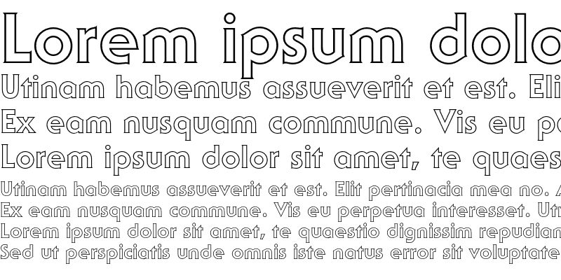 Sample of ITC Serif Gothic Outline