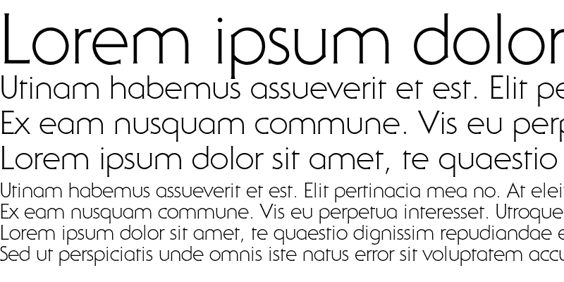 Sample of ITC Serif Gothic Std Light