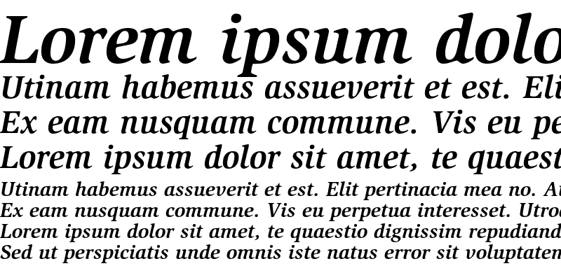 Sample of ITC Slimbach Bold Italic