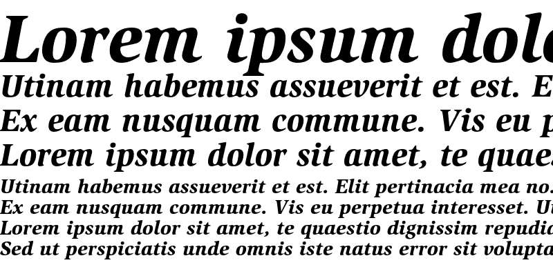 Sample of ITC Slimbach Std Black Italic