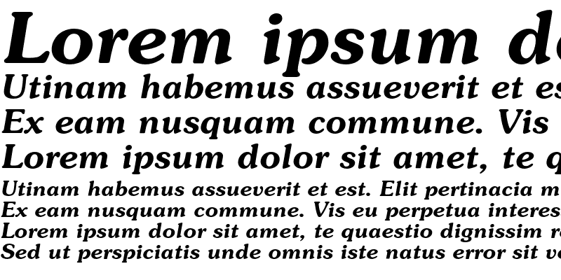 Sample of ITC Souvenir Demi Italic