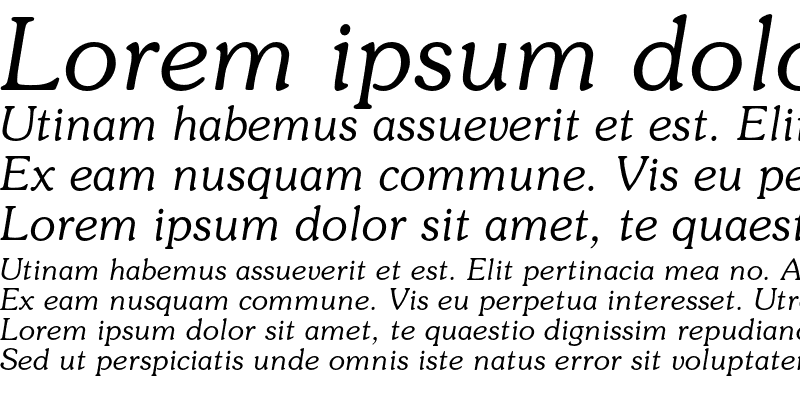 Sample of ITC Souvenir Std Light Italic