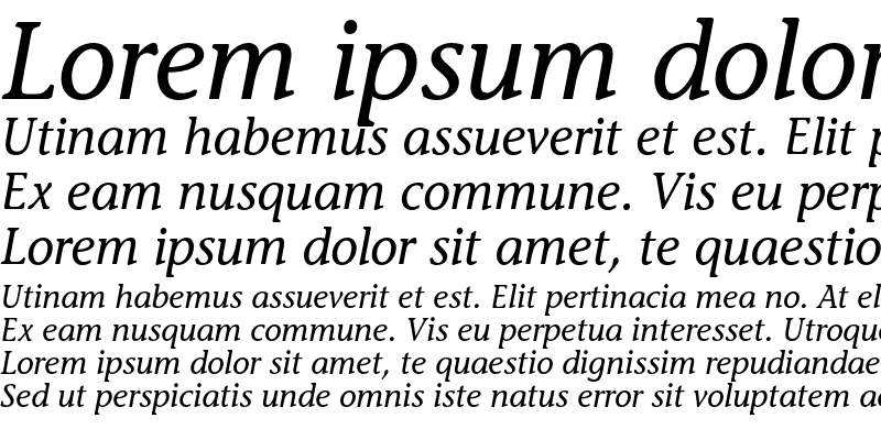 Sample of ITC Stone Informal Italic
