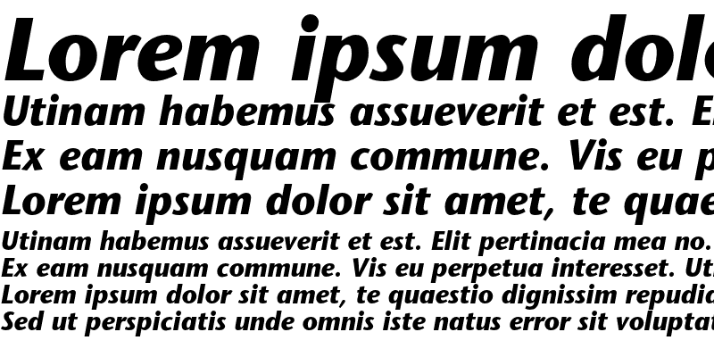 Sample of ITC Stone Sans Bold Italic