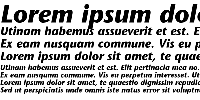 Sample of ITC Stone Sans LT Bold Italic