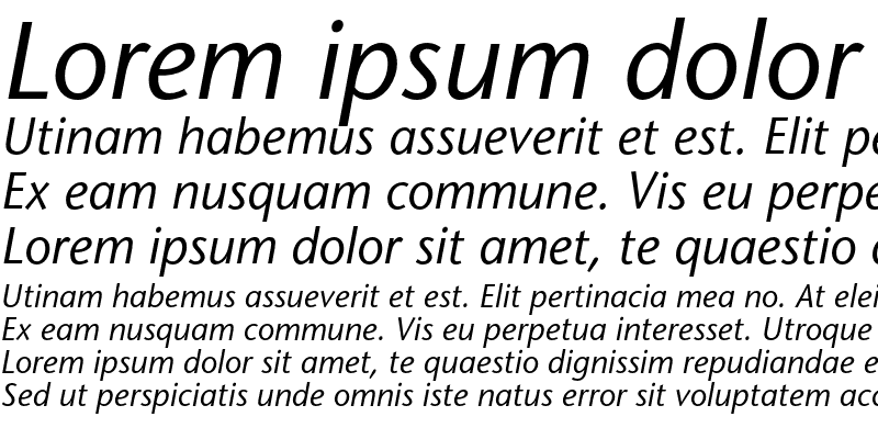 Sample of ITC Stone Sans LT Italic