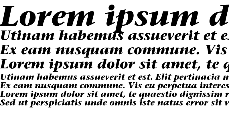 Sample of ITC Stone Serif Bold Italic