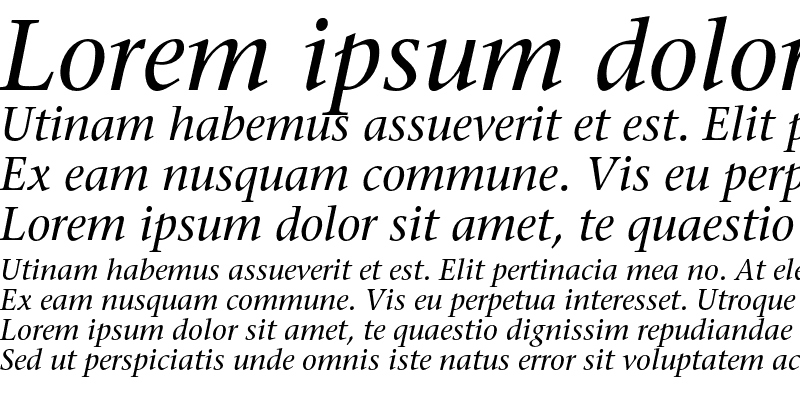 Sample of ITC Stone Serif Italic