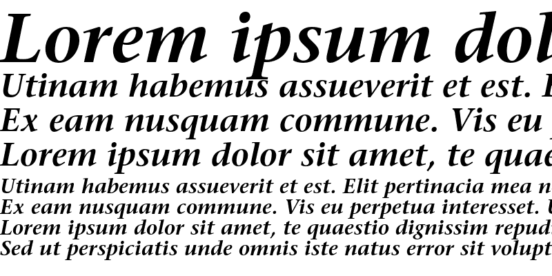 Sample of ITC Stone Serif Semibold Italic