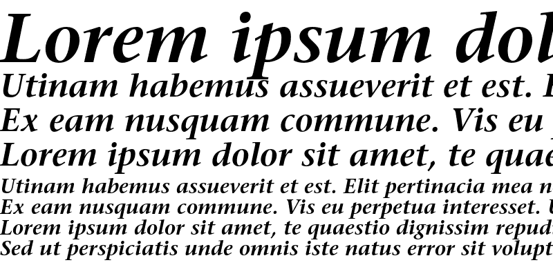 Sample of ITC Stone Serif Std Semibold Italic