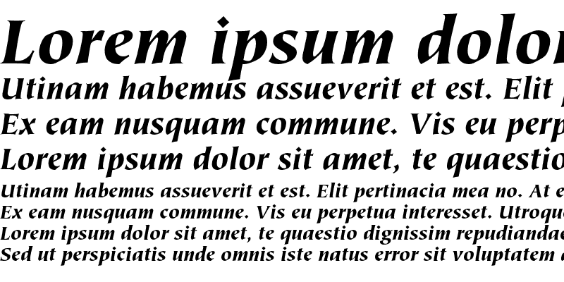 Sample of ITC Tiepolo Std Black Italic