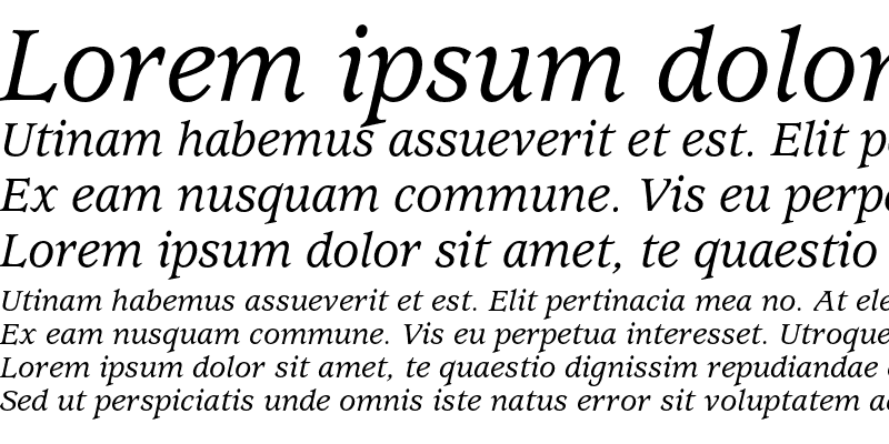 Sample of ITC Usherwood Std Medium Italic