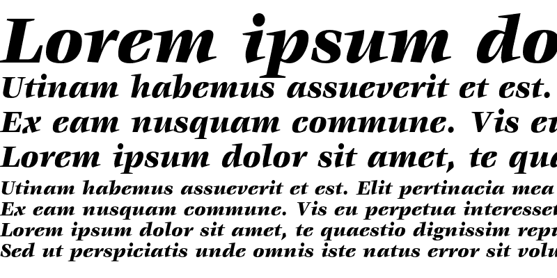 Sample of ITC Veljovic Black Italic