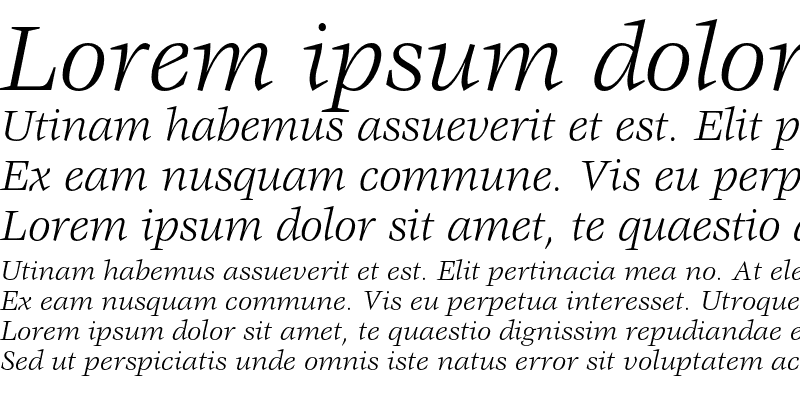 Sample of ITC Veljovic Book Italic